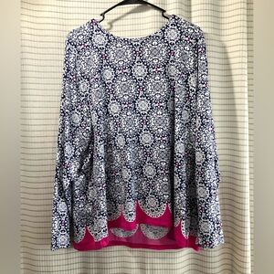 Women's SunShade UPF 50 Long Sleeve Rash Guard Swim Tee size 2X (20W-22W)